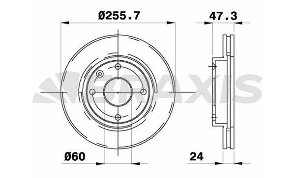 ON FREN DISKI HAVALI 4 BIJON 256MM LACETTI 05>