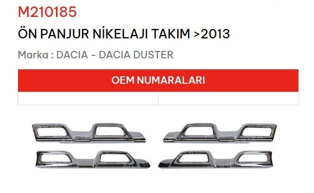 ÖN PANJUR NİKELAJI TAKIM >2013 DACIA DUSTER