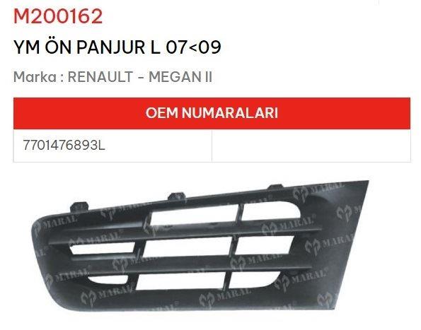 ÖN PANJUR SOL 07<09 MEGANE II