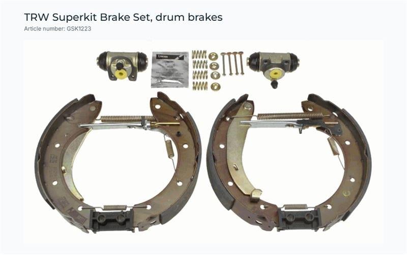 PAPUÇLU BALATA KİTİ PEUGEOT 405 I 15B 405 I Break 15E 405 II Break 4E KİT İÇERİĞİ GS8620 BWF245