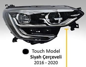 R.MEGANE IV 2017- FAR TOUCH MODEL SİYAH ÇERÇEVELİ MOTORLU SAĞ (LED+BALLAST) 260102686R