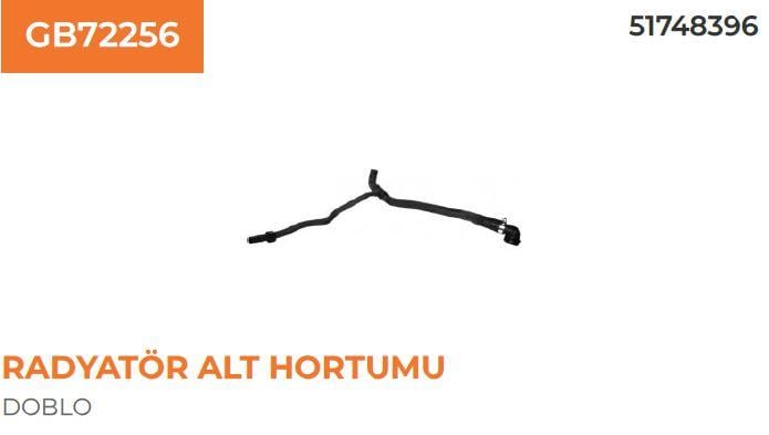 RADYATÖR ALT HORTUMU FIAT DOBLO 1,3 MJT 02..> 5174