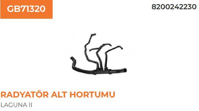 RADYATÖR ALT HORTUMU RENAULT LAGUNA II 1,6-2,0 16V