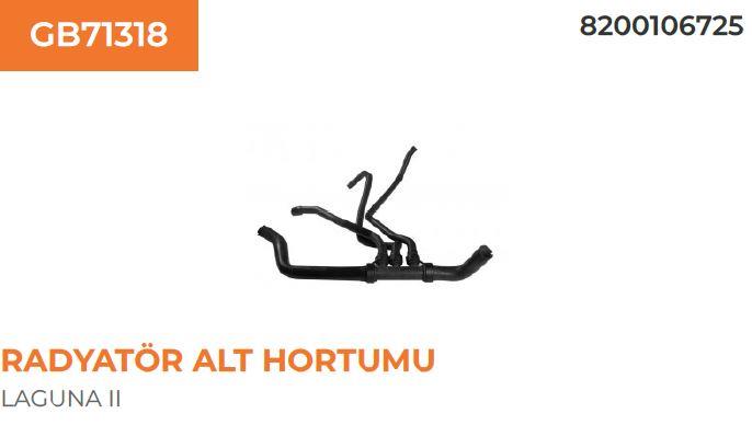 RADYATÖR ALT HORTUMU RENAULT LAGUNA II 1,9 DCI 820