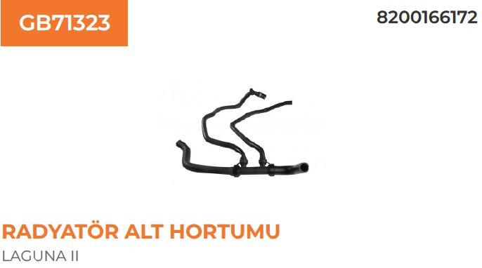 RADYATÖR ALT HORTUMU RENAULT LAGUNA II 2,0 16V 820
