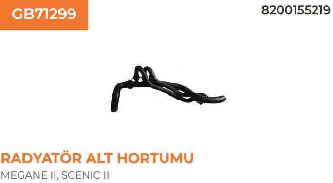 RADYATÖR ALT HORTUMU RENAULT MEGANE II-SCENIC II 2