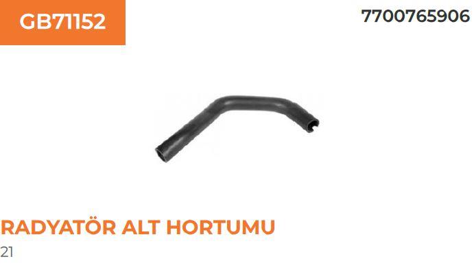 RADYATÖR ALT HORTUMU RENAULT RENAULT 21 1,7 770076