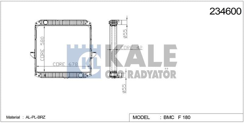 RADYATOR BMC F180 AL/BRZ