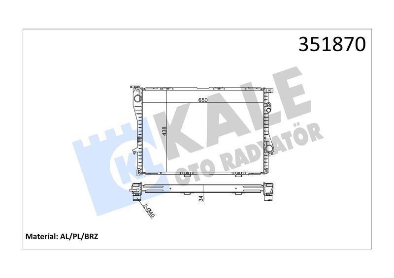 RADYATÖR BMW 5 7 E38 E39 94> 17002246010 17112246009 17112246011 17112246012 2246009 2246011 2246012