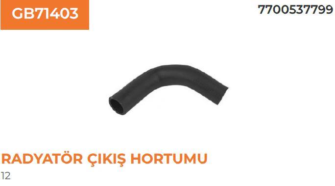 RADYATÖR ÇIKIŞ HORTUMU RENAULT 12