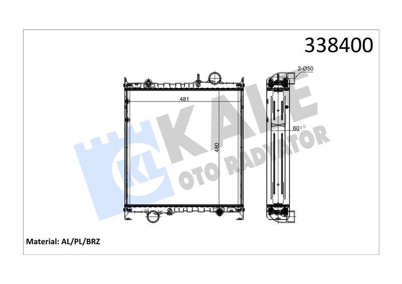 RADYATOR FENDT FARMER 304-305-306-307-308-309 2 SI RA [BRAZING] SU RADYATÖRÜ