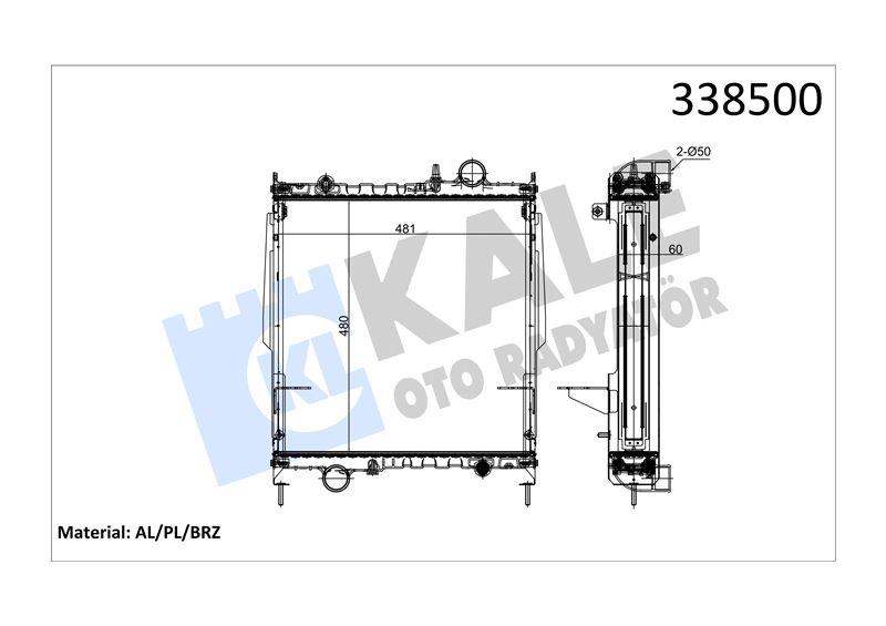 RADYATOR FENDT FARMER 307-308-309 2 SIRA [BRAZING] SU RADYATÖRÜ