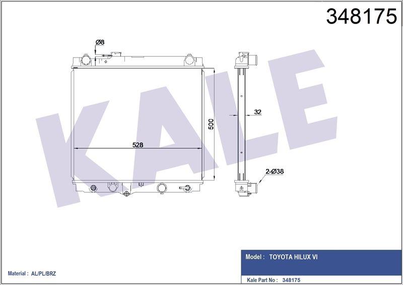 RADYATÖR HILUX VI 2.5 TD 01> AT 