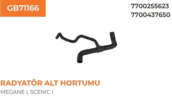 RADYATÖR HORTUMU ALT MEGANE SCENIC I 1.4 1.6 8V 97>99