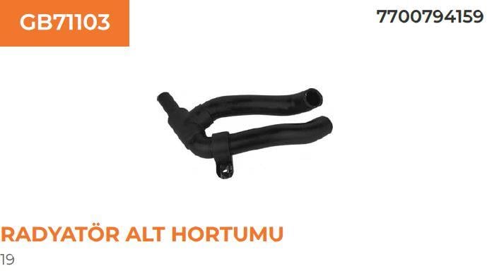 RADYATÖR HORTUMU ALT R19 1.9D