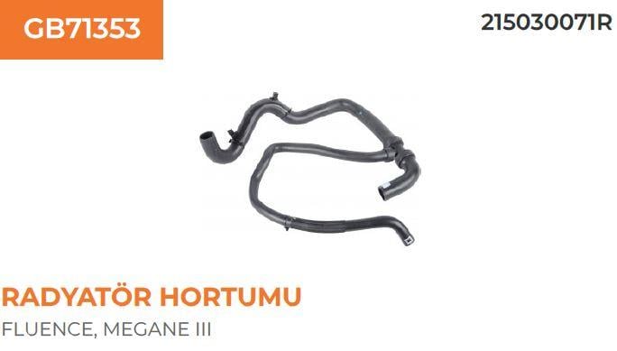 RADYATÖR HORTUMU RENAULT MEGANE III 1,5 DCI 215030