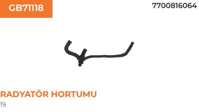 RADYATÖR HORTUMU RENAULT RN19-D 1,9 D 7700816064