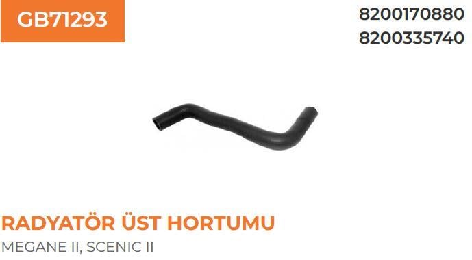RADYATÖR HORTUMU ÜST MEGANE II 1.4 HB 02>09