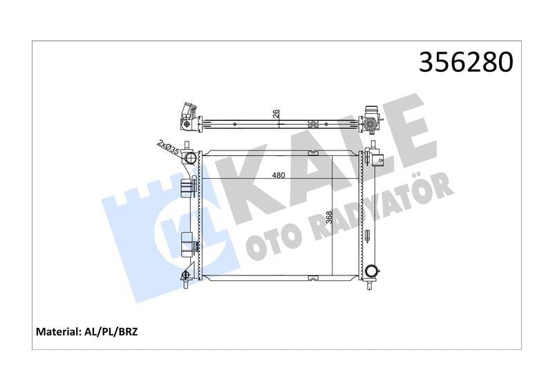 RADYATÖR HYUNDAI İ20 İ20 ACTIVE 1.1/1.4CRDI 14=> ( MT) [26MM] AL/BRZ