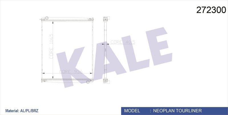 RADYATOR MAN NEOPLAN AL/BRZ 1065×936×40.5
