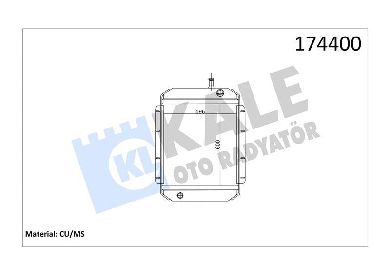RADYATOR MERCEDES TRUCKS O302 5 SIRA PS 600×596×76