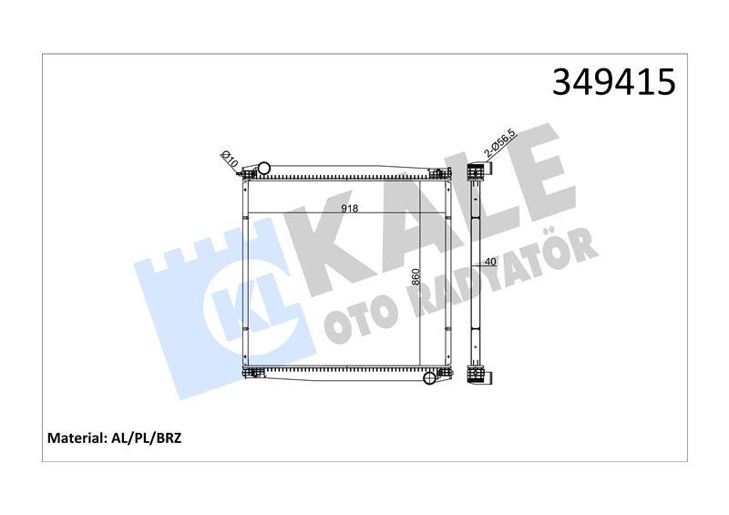 RADYATOR SCANIA SCANIA 4 SERİSİ 94D,94,114,124,144 ,164 C/G/L T94,T114,T124,T144 C/G/L 95=> (MT) (ÇERÇEVESİZ) AL/BRZ 860×918×40