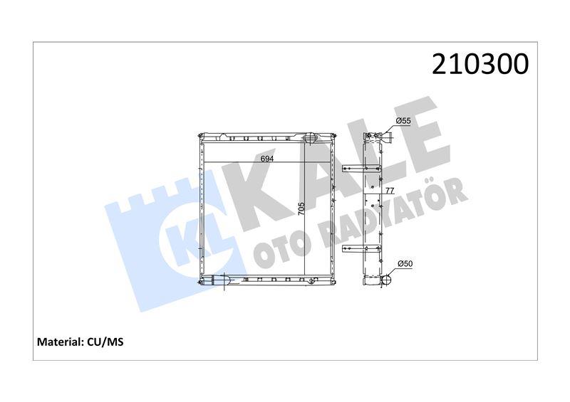 RADYATOR TEMSA OPALIN 5 SIRA PA 694×705×77