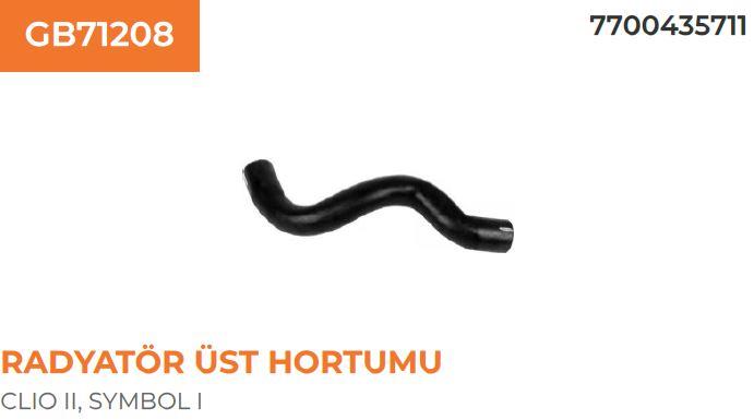 RADYATÖR ÜST HORTUMU RENAULT SYMBOL 1,4 8V 7700435