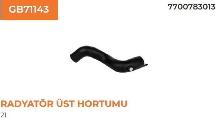 RADYATÖR ÜST HORTUMU TXE RENAULT R 21 CONCORDE 770