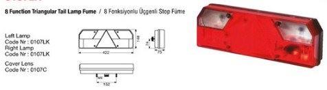 SEKIZ FONKSİYONLU ÜCGENLI STOP CAMI FUME