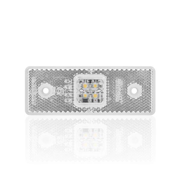 SIDE MARKER 4 LED BEYAZ 10V-30V BRAKETSIZ IP67 110mm 42mm  0219L  TAS.003S