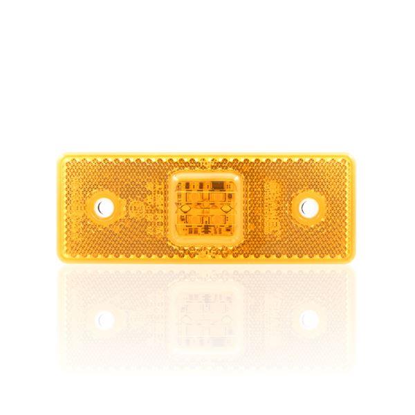 SIDE MARKER 4 LED SARI 10V-30V BRAKETSIZ IP67 110mm 42mm  0219L  TAS.003S