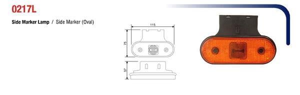 SIDE MARKER LAMBA OVAL TIP