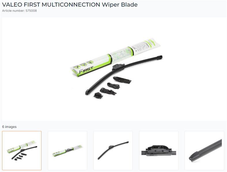 SILGI SÜPÜRGESI VALEO FIRST MULTICONNECTION FLAT BLADE VFB60 1 ADET 600 MM 