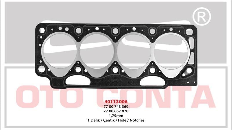 SİLİNDİR KAPAK CONTASI 1 DELIK 1.75MM R19 EXPRESS CLIO MEGANE
