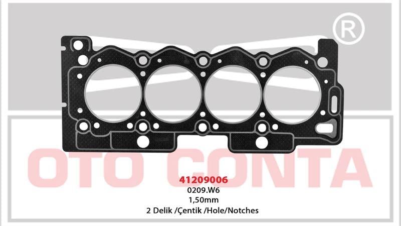 SİLİNDİR KAPAK CONTASI 106 206 C3 XSARA 1.4 2 DELIK 106 206 C3 XSARA 1.4 SİLİNDİR KAPAK CONTASI 2 DELIK 1.50 MM KFX-KFV TU3JP 0209.W6