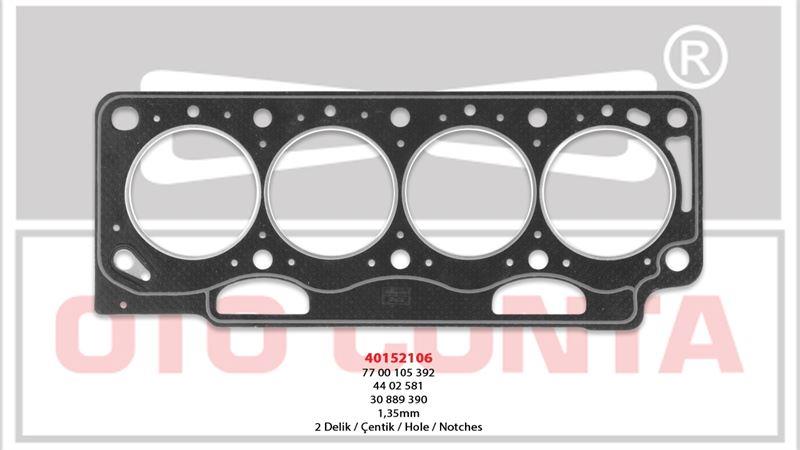 SİLİNDİR KAPAK CONTASI 2 DELIK 1.35 LAGUNA MEGANE SCENIC 1.9 F9Q 97>01