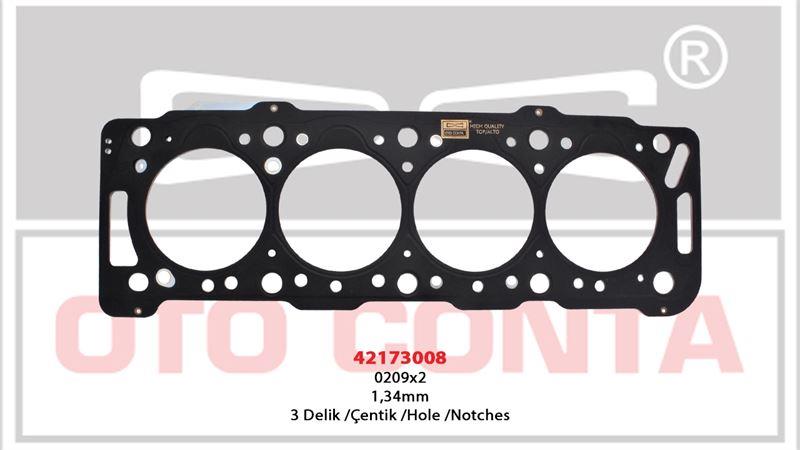 SİLİNDİR KAPAK CONTASI 3 DELIK PARTNER 1.9 BERLINGO PARTNER 1.9D DW8 SİLİNDİR KAPAK CONTASI ÇELIK MLS 3 DELIK 1.34 MM DW8 DW8B WJZ-WJY 0209×2