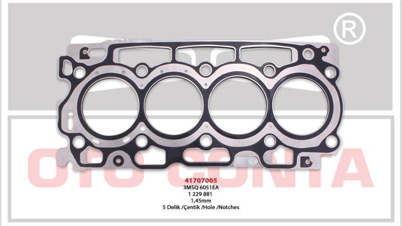 SİLİNDİR KAPAK CONTASI BERLINGO 1.6 16V HDI 5 DELIK P. PARTNER BERLINGO 1.6 16V HDI S.K.C MLS 5 DELIK 1.45MM DV6ATED4 DV6B 0209.CG