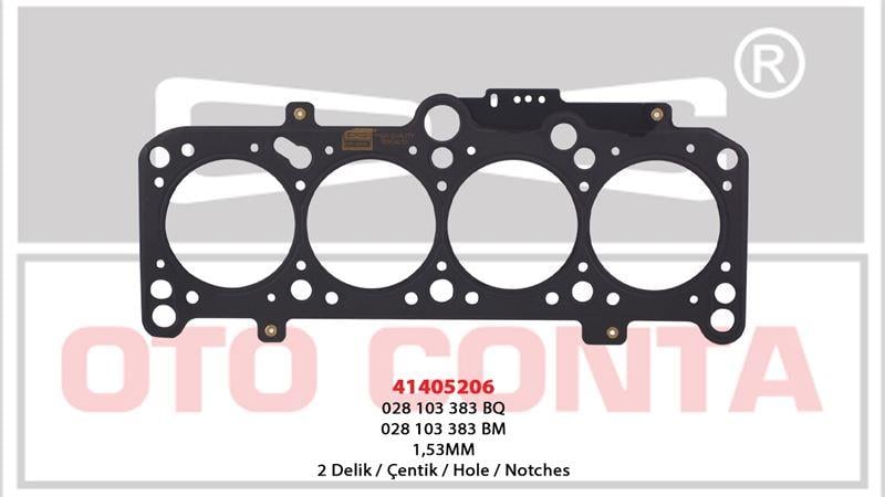 SİLİNDİR KAPAK CONTASI GOLF III PASSAT AUDI 1.9 TDI 2 DELIK GOLF III PASSAT AUDI 1.9 TDI S.K.C MLS 2 DELIK 1.53MM AFN 1Z AAF AEY AVG 028 103 383 BQ 028 103 383 BM