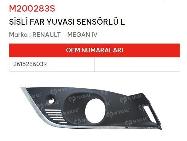 SİS FAR YUVASI SENSÖRLÜ SOL MEGANE IV