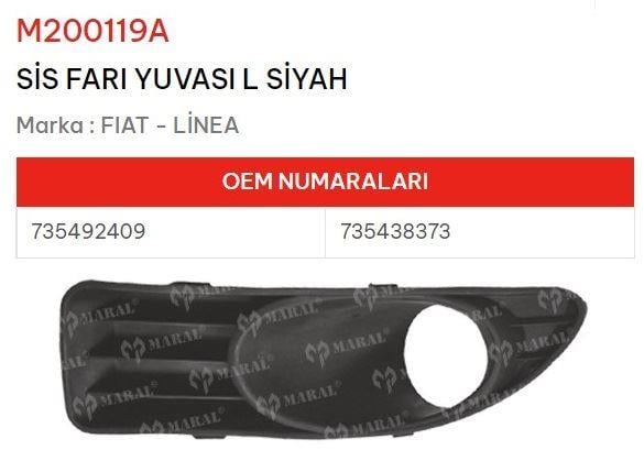 SİS FARI YUVASI SOL SİYAH LİNEA