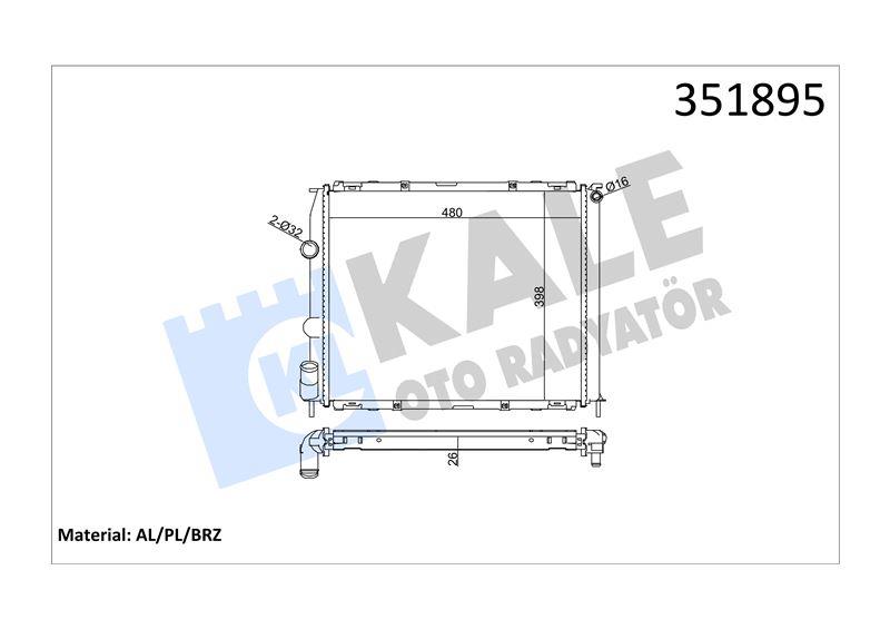SU RADYATÖRÜ CLIO II 1.2 16V 98>99 KANGOO 1.0 1.2 1.6 99>