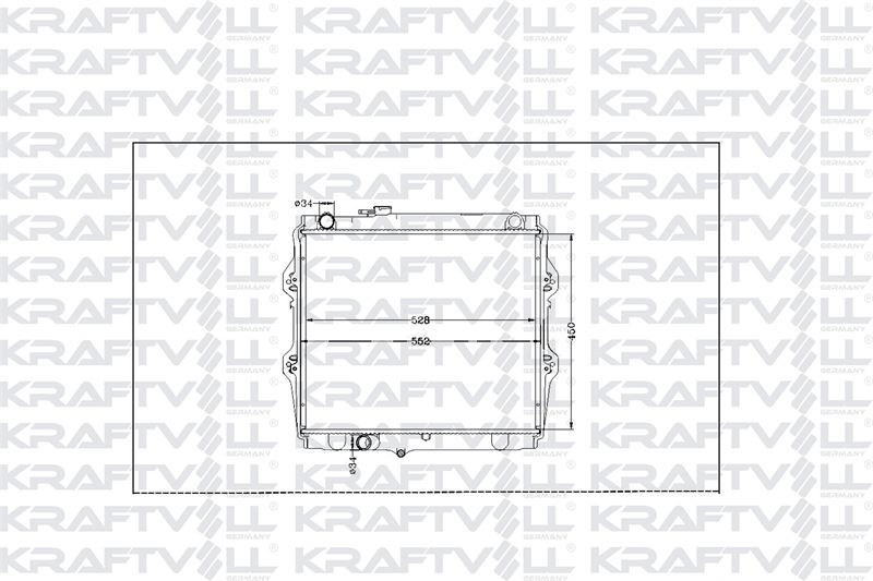 SU RADYATORU HILUX 2,4D 88>97 MANUEL (450X528X26)