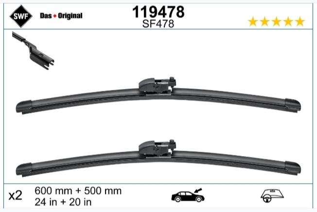 SWF SİLECEK MUZ TİPİ OE 600+500MM LHD X2