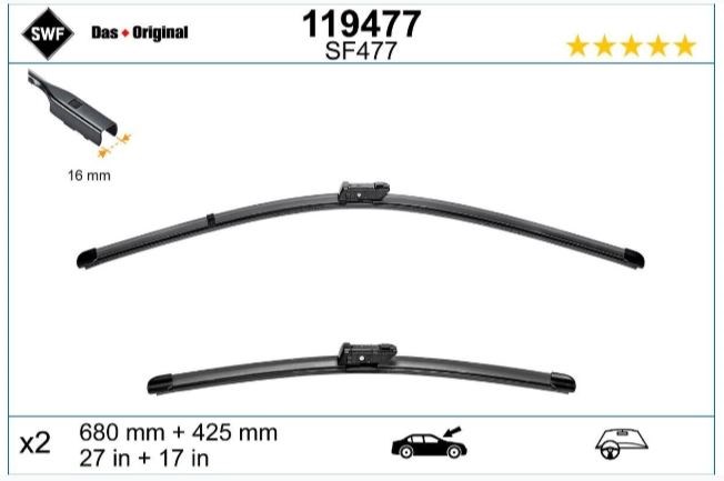SWF SİLECEK MUZ TİPİ OE 680+425MM LHD X2