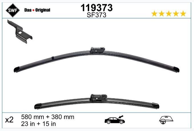 SWF VİSİOFLEX FLAT BLADE (X2) (580+380 MM) NISSAN JUKE (P13A) (12.2019>)