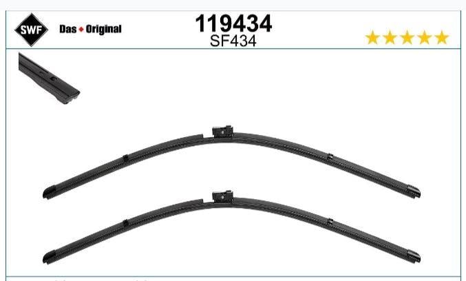 SWF VİSİOFLEX FLAT BLADE (X2) (625+550 MM) AUDI A6 A7 SPORTBACK A8 S8 Q8 E-TRON - WET ARM