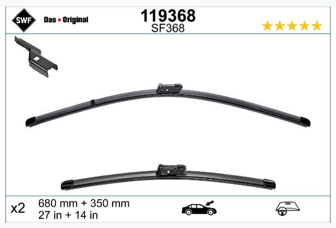 SWF VİSİOFLEX FLAT BLADE (X2) (680+350 MM) RENAULT CAPTUR 2 (11.2019 > )