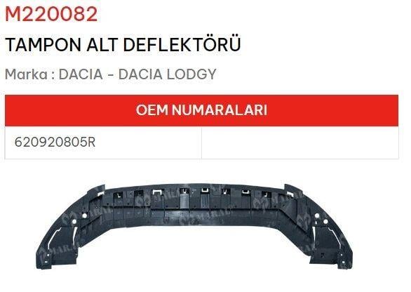 TAMPON ALT DEFLEKTÖRÜ DACIA LODGY